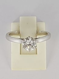 Solitaire or blanc 18k diamant