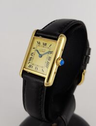 Montre Cartier tank lady vermeil Circa 1988