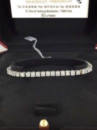 Bracelet tennis or 18k 5,20 carats