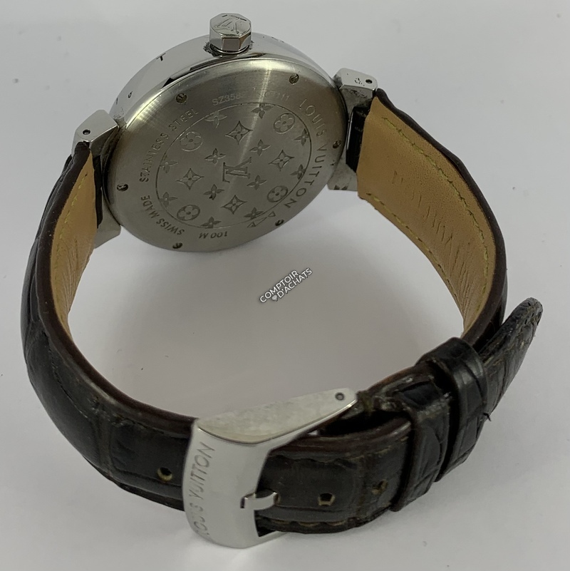 Bracelet-montre homme en acier LOUIS VUITTON Cup Tambour…