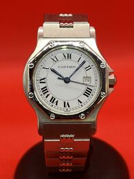 Cartier Santos Octogonale Bracelet Godron Circa 1985