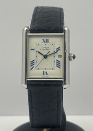 Cartier Tank Must de Cartier Blue Numerals Dial Set Complet 2001