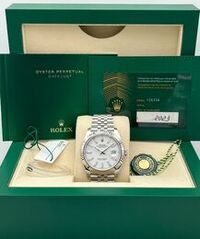 Rolex Datejust 41 Blanc Jubilee B&P 2023