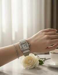 Cartier Santos Lady automatic acier 24mm Circa 1990