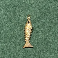 Médaille Pendentif Poisson souple or jaune 18 ct Poids 1.14 g