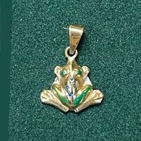 Médaille Pendentif Grenouille Or jaune 18 ct Poids 0.6 g