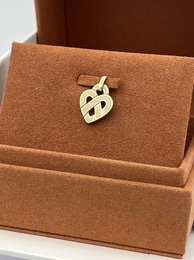 Poiray Pendentif Coeur Entrelacé Or rose Email Petit modèle