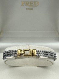 Bracelet Fred Force 10 or jaune et acier 1990