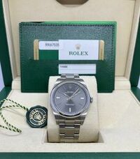 Rolex Oyster Perpetual 39 B&P Rhodium 2016