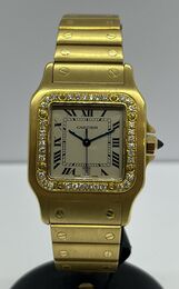 Cartier Santos or jaune diamants Circa 2000