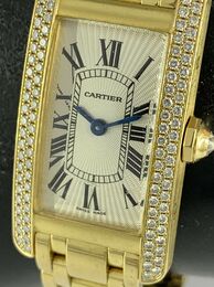 Cartier Tank Americaine full or diamants Circa 2005